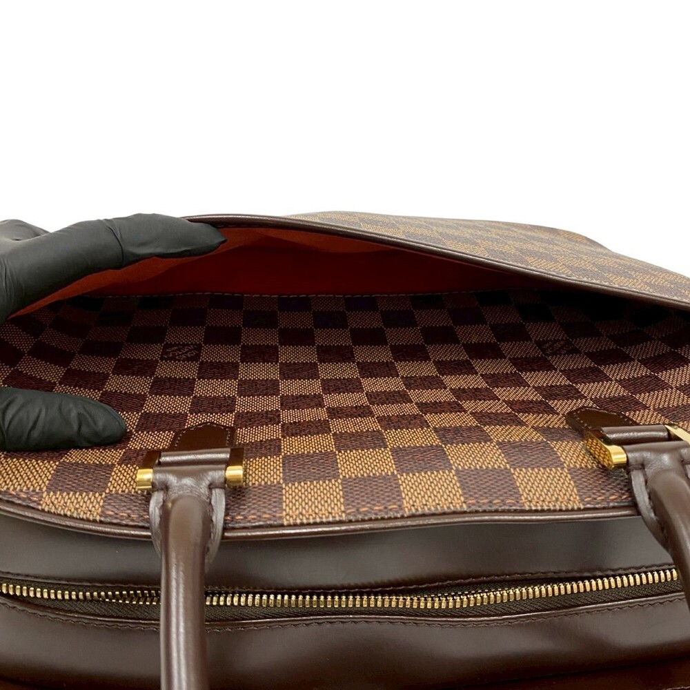 LOUIS VUITTON Brown Damier Leather Boston Bag - Picture 10 of 10